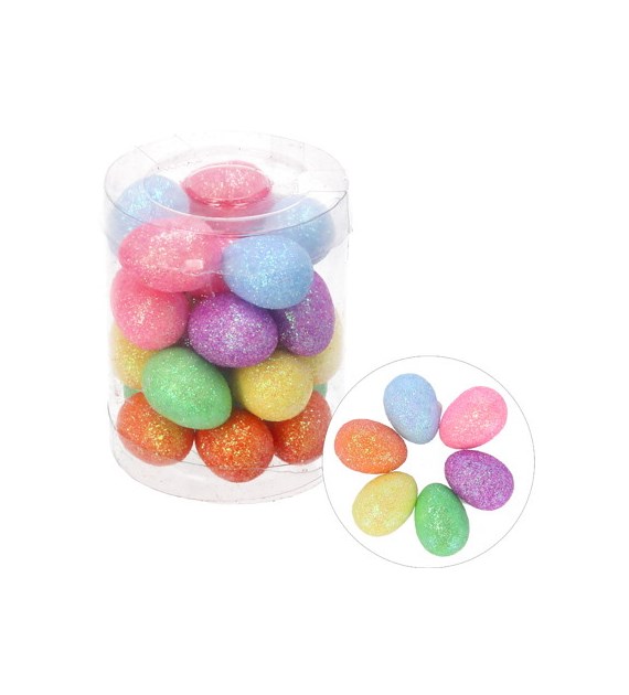 Jajka styropianowe w okrągłej tubie 24 szt.