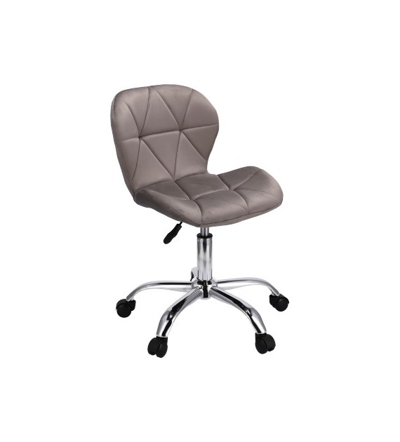 Krzesło obrotowe ENDO, siedzisko welur szare