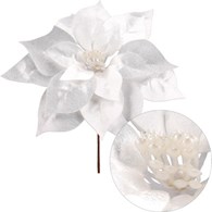 Gwiazda betlejemska pik, 24cm, perłowy