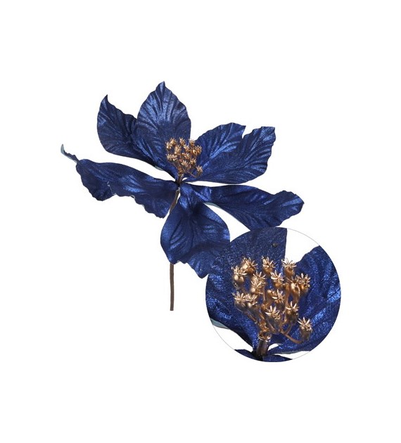 Gwiazda betlejemska pik, 24cm, niebieski