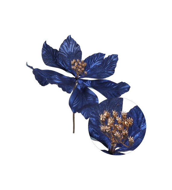 Gwiazda betlejemska pik, 24cm, niebieski