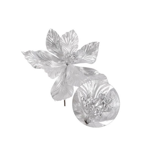 Gwiazda betlejemska pik, 24cm, srebrny