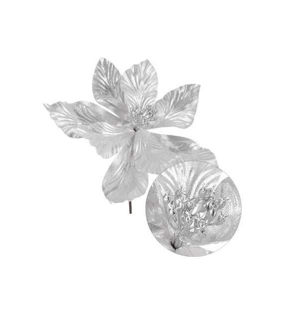 Gwiazda betlejemska pik, 24cm, srebrny