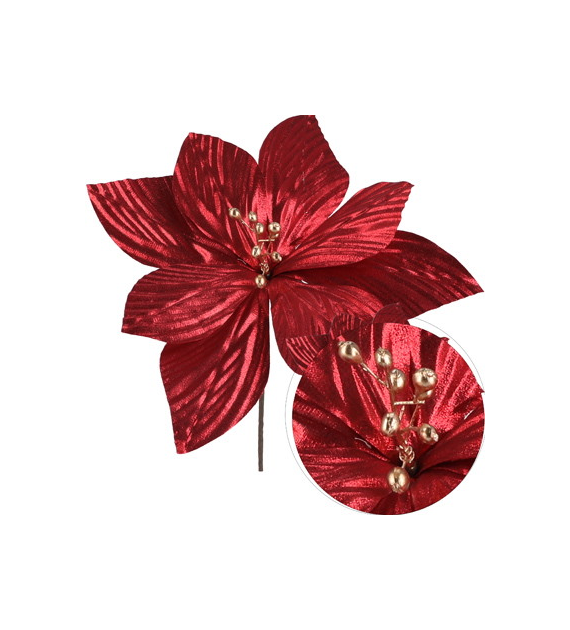 Gwiazda betlejemska pik, 24cm, czerwony
