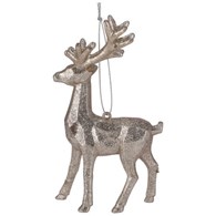 Zawieszka z akrylu renifer, 15cm, szampański, do powieszenia