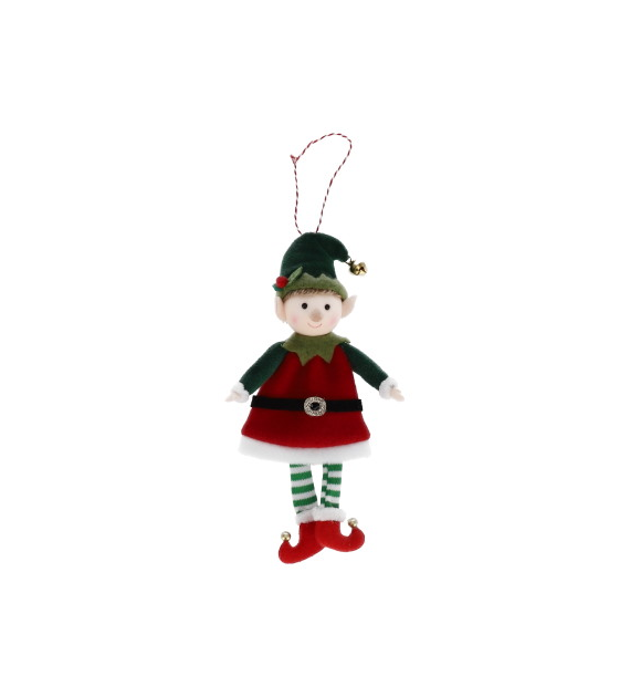 Zawieszka z materiału elf, 17.5cm, mix kolorów, do zawiezenia