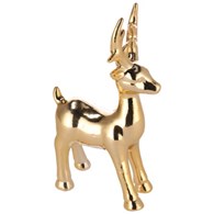 Renifer z ceramiki, 15cm, złoty, do postawienia