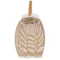 Lampa solarna 25x19x19cm, brąz, materiał: ratan, waga: 550g, SMD, IP65