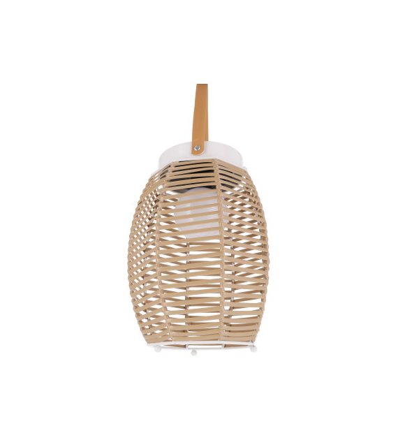 Lampa solarna 25x19x19cm, brąz, materiał: ratan, waga: 550g, SMD, IP65