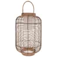 Lampka solarna 46x30x30cm, brąz, materiał: ratan, waga 800g, SMD, IP65