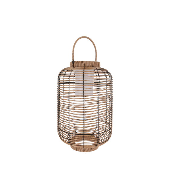 Lampka solarna 46x30x30cm, brąz, materiał: ratan, waga 800g, SMD, IP65