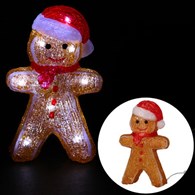 Ciastek 20LED, 13x5x21cm, brązowa, ciepły biały, na baterie, wew.