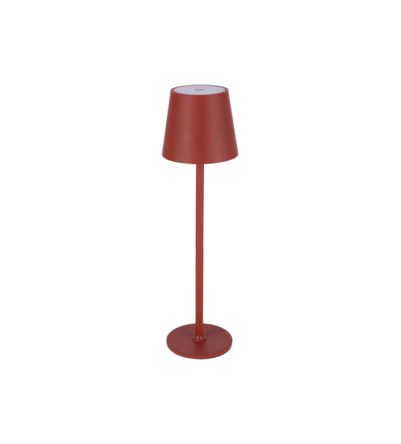 Lampa stołowa 11x37cm, czerwona