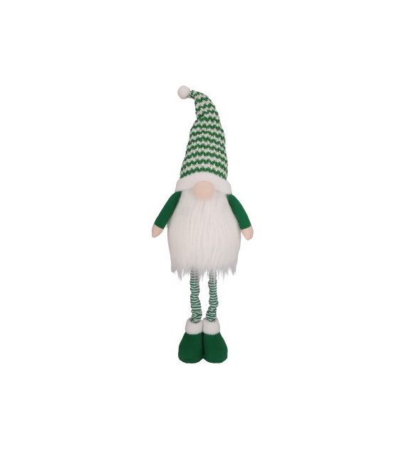 Skrzat z materiału na teleskopowych nogach, podświetlany LED, 108cm, biały, zielony, do postawienia