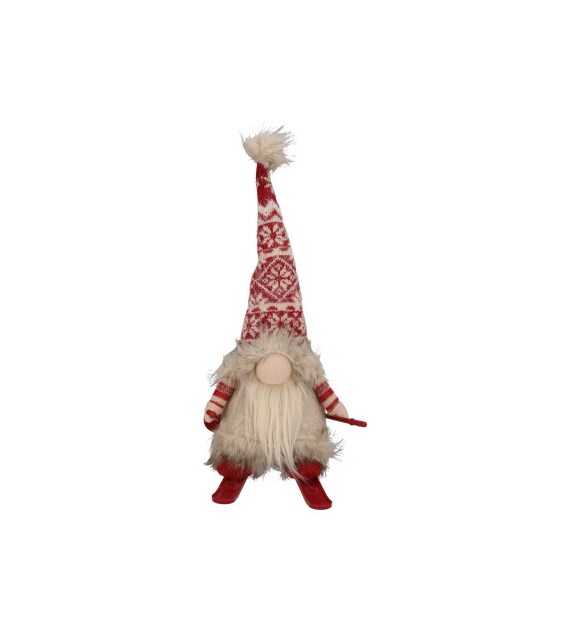 Skrzat z materiału na nartach, podświetlany LED, 41cm