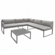 Aluminiowa sofa ogrodowa z poduszkami