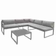 Aluminiowa sofa ogrodowa z poduszkami