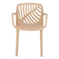 Plastikowe krzesło ogrodowe, uv protection, 79x52,2x55cm, beżowy