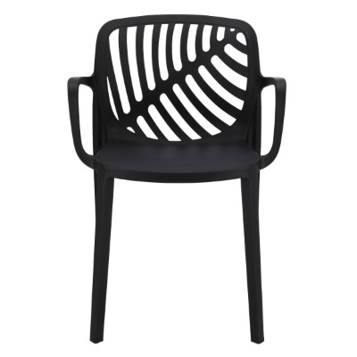 Plastikowe Krzesło Ogrodowe, UV Protection, 79x52,2x55cm - Czarny