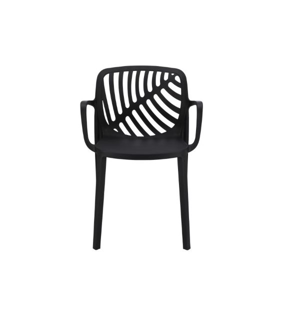 Plastikowe krzesło ogrodowe, uv protection, 79x52,2x55cm, czarny