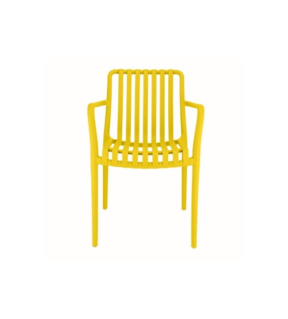 Plastikowe krzesło ogrodowe, uv protection, 81x56x58cm, żółty