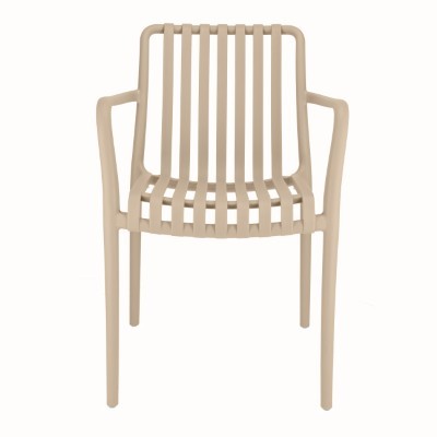 Plastikowe Krzesło Ogrodowe, UV Protection, 81x56x58cm - Beżowy