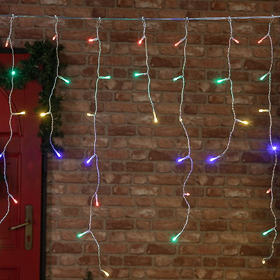 Kurtyna 90LED 170x60cm, Dodatkowe Gniazdo, Timer, Multikolor