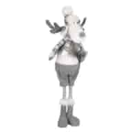 Renifer z materiału, 62,5cm, szary, biały, do postawienia
