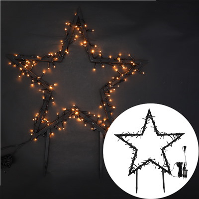Gwiazda Do Wbicia, Metal, 60cm, 150 LED, Ciepły - Biały