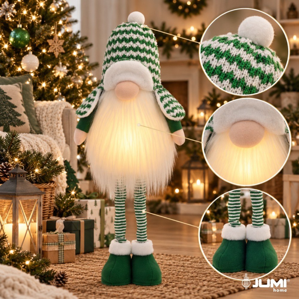 Skrzat Z Materiału Na Teleskopowych Nogach, Podświetlany LED, 87cm