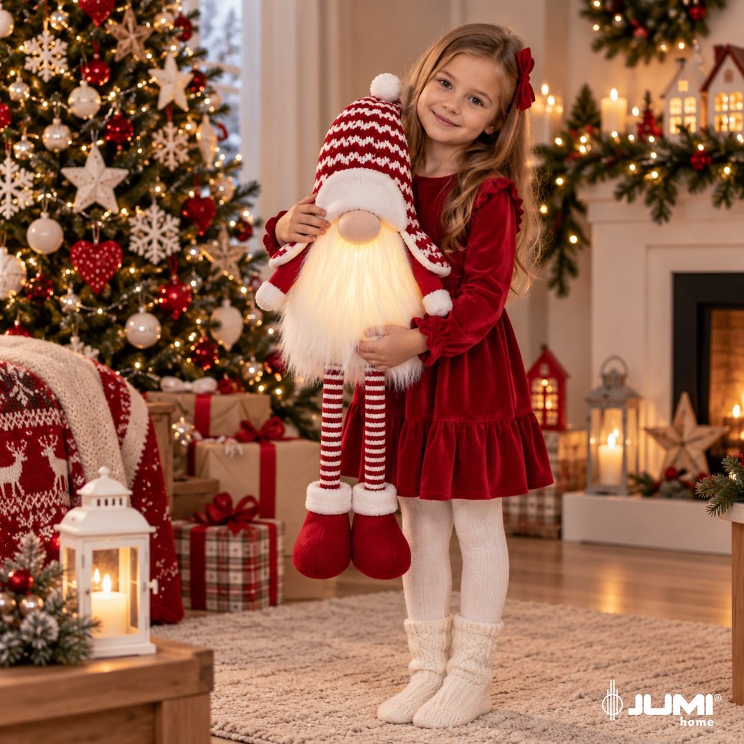 Skrzat Z Materiału Na Teleskopowych Nogach, Podświetlany LED, 87cm