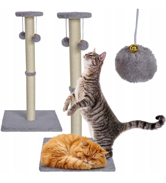 Drapak, drzewko dla kota z zabawką, 81x40x40cm