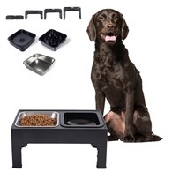 Miski dla zwierząt na rozkładanej podstawie,2 szt.