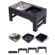 Miski dla zwierząt na rozkładanej podstawie,2 szt.