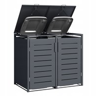 Osłona na kosze na śmieci, produkt dwupaczkowy, 116x132x80cm, antracyt