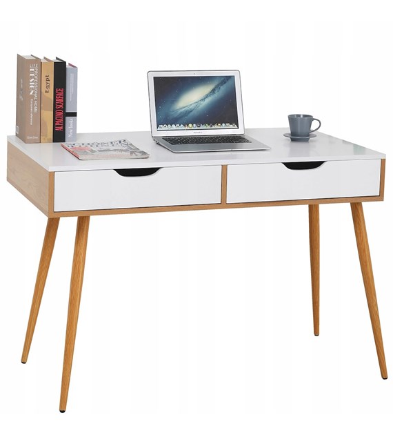 Biurko z 2 szufladami, 110x50x75cm, Płyta MDF