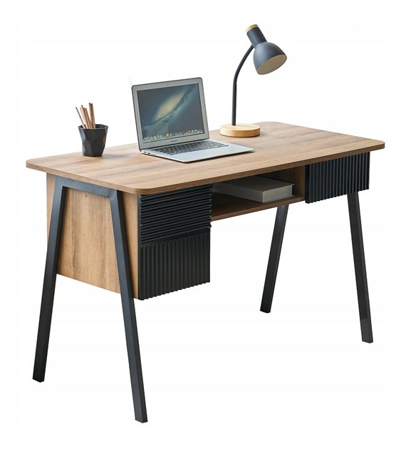 Biurko komputerowe z jedną szufladą i jedną szafką, 120x60x76,3cm