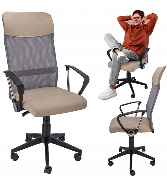 Fotel biurowy ZOOM, beżowy