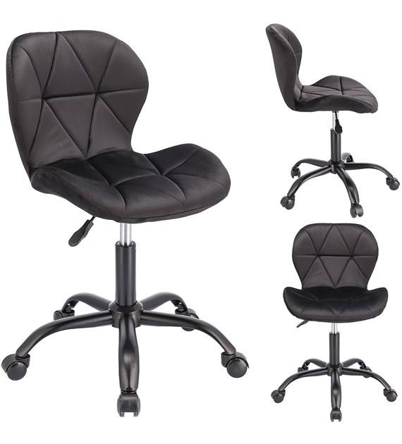 Krzesło obrotowe ENDO, siedzisko welur czarne