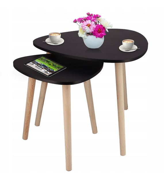 Stoliki zestaw, 40x40x40cm, 55x55x45cm, mdf (blat)