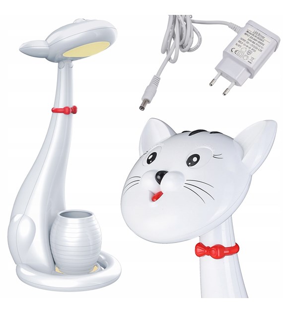 Lampka biurkowa LED dziecięca kot