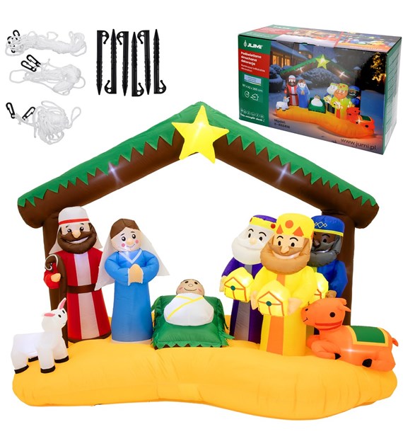 Dmuchana szopka świąteczna 197x142x265cm,  zew.