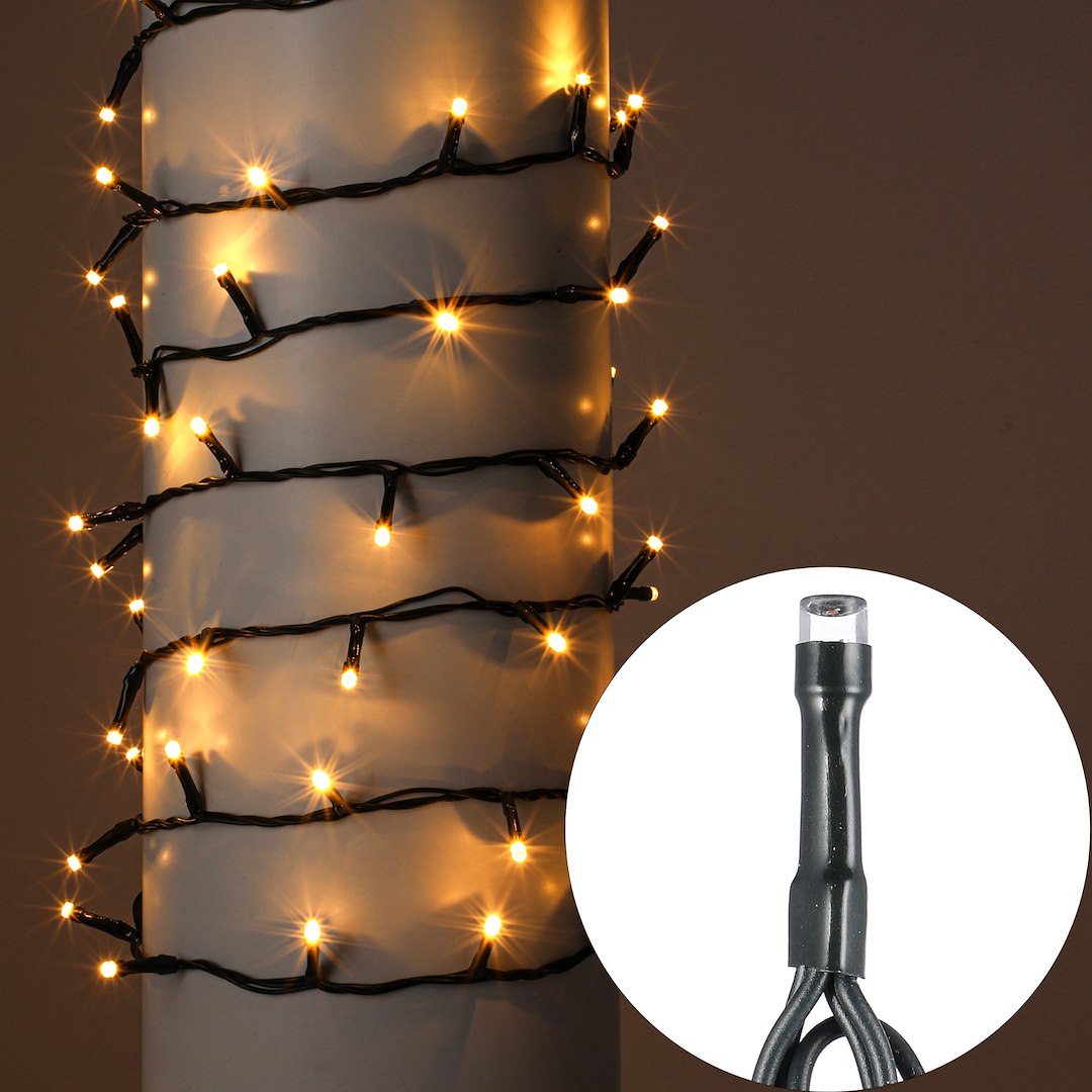 Girlanda 180LED, Dodatkowe Gniazdo, Timer, Ciepły Biały, Sieciowa