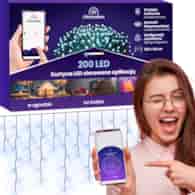 Kurtyna sople i illumination, 200 LED, 300cm, zimny biały, sieciowa, zew.