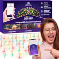 Kurtyna sople i illumination, 200 LED, 300cm, multikolor, sieciowa, zew.