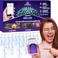 Kurtyna sople i illumination, 400 LED, 300cm, zimny biały, sieciowa, zew.