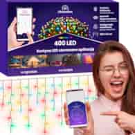 Kurtyna sople i illumination, 400 LED, 300cm, multikolor, sieciowa, zew.