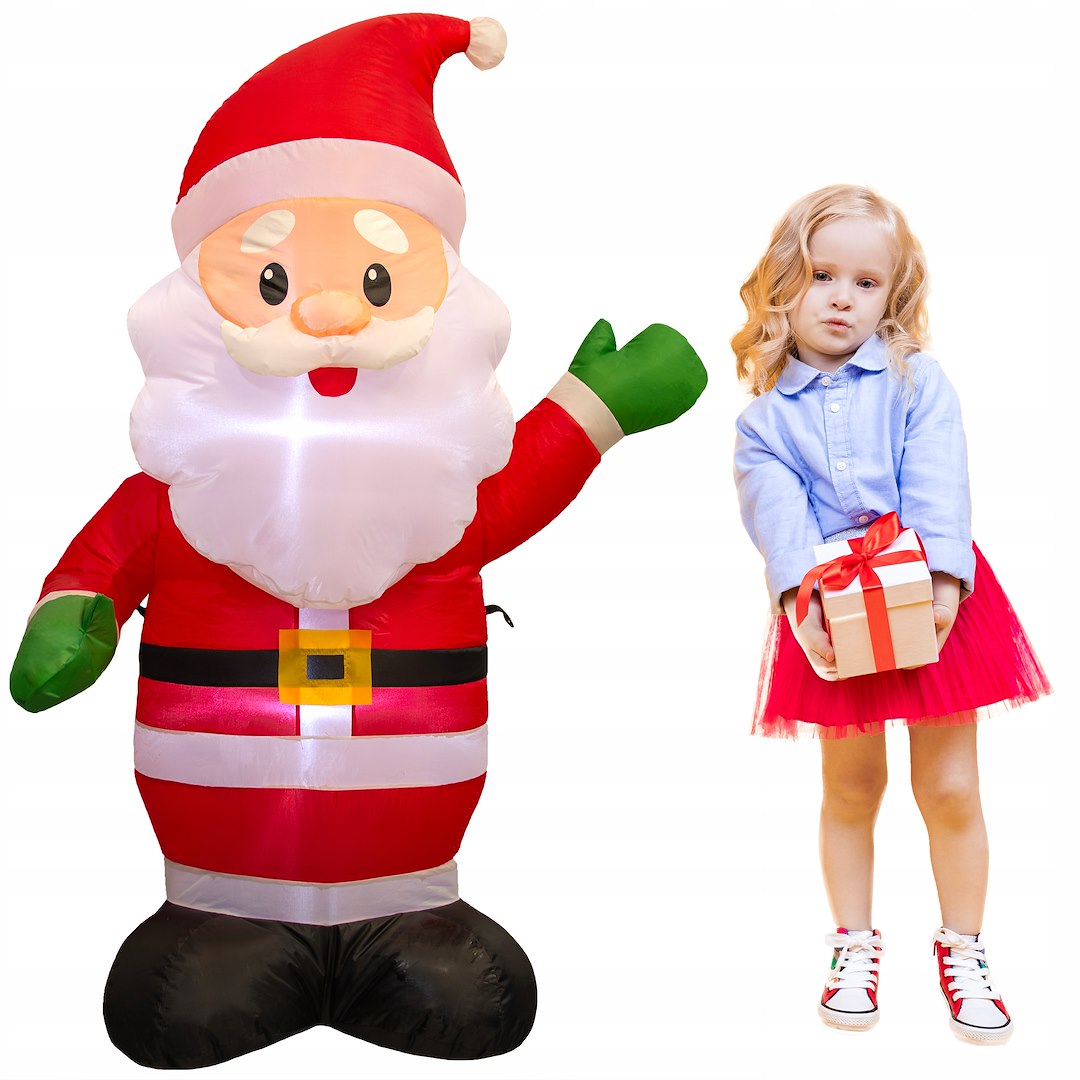 VEĽKÝ SVETIELKUJÚCI MIKULÁŠ – 125 cm (LED), Vianočný