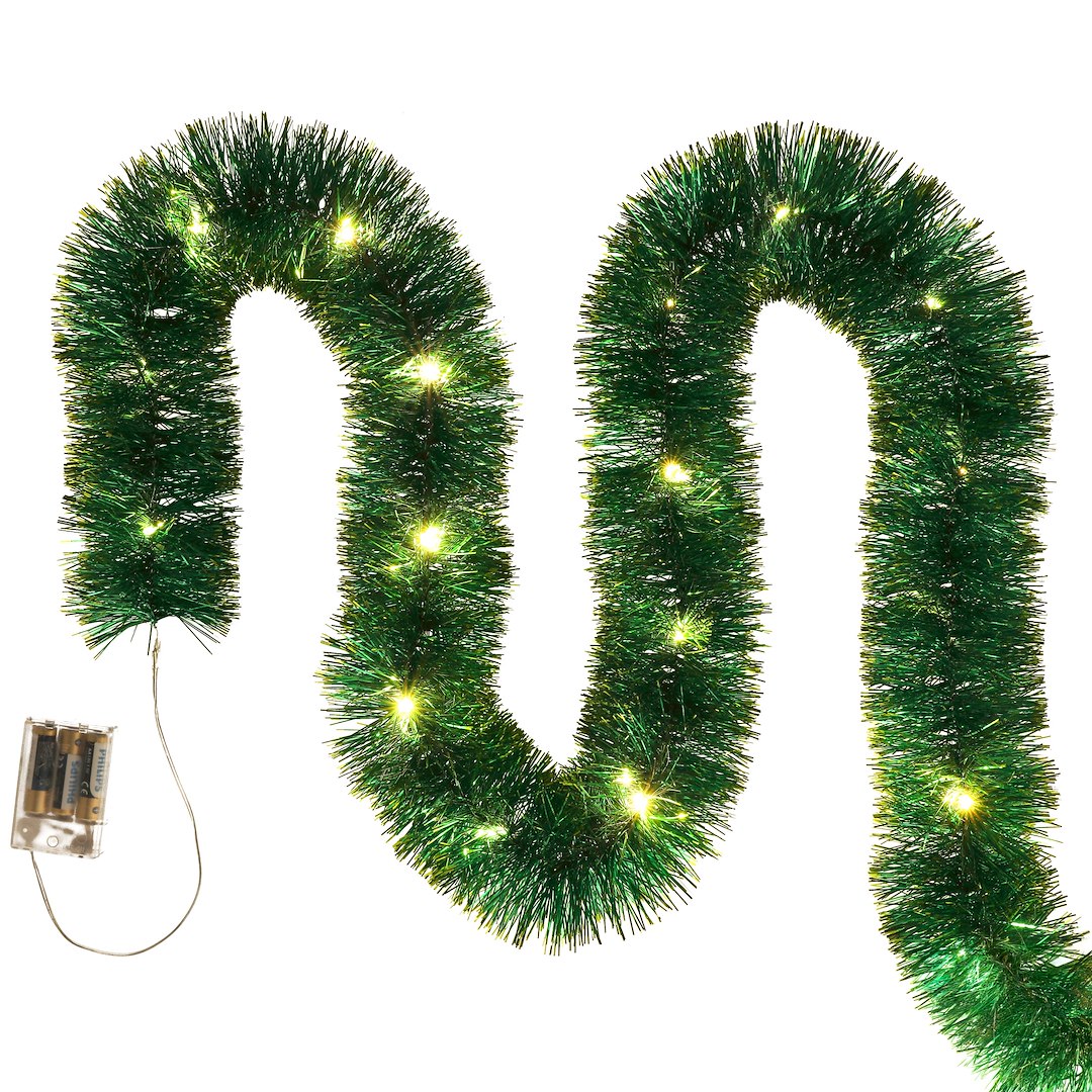 Łańcuch choinkowy LED, 100mm x 6m - zielony