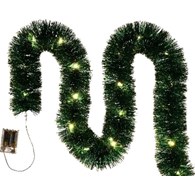 Łańcuch choinkowy LED, 100mm x 6m - zielony